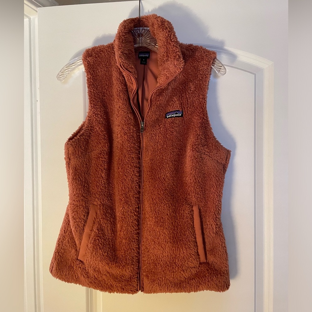 Patagonia fleece vest - burnt rose pink - size medium
